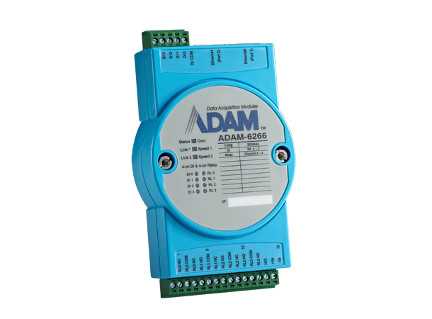 Advantech ADAM-6266 Relestyrer 4 kan rele ut, 4 DI, 2 eth